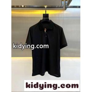 クラシック バーバリー スーパーコピー 半袖Tシャツ コピー コットンピケ ポロシャツ ブラックkid26Tr41zC