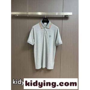 クラシック カジュアル コットンピケ ポロシャツ バーバリー コピー 半袖Tシャツ コピー グレーkid26zKPbCe