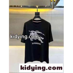 カジュアル 人気 コットンTシャツ バーバリー スーパーコピー 半袖Tシャツ コピー ブラックkid26aa4PDq