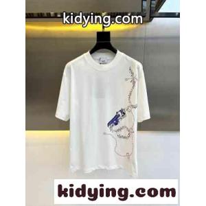 カジュアル プリント コットンＴシャツ バーバリー コピー 半袖Tシャツ コピー ホワイトkid26qWH5Xv