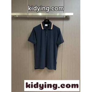 クラシック カジュアル コットンピケ ポロシャツ バーバリー コピー 半袖Tシャツ コピー ネイビーkid26DuuWHz