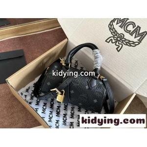 ミニ ELLA ボストンバッグ エムシーエム ブランド コピー バック コピー ショルダーバッグ ブラックkid26KfqSXn