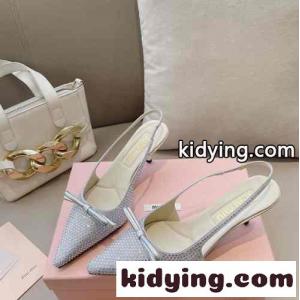 クリスタル付き スリングバックパンプス ミュウミュウ コピー パンプス コピー シルバーkid26n4HLjy