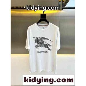 カジュアル 人気 コットンTシャツ バーバリー スーパーコピー 半袖Tシャツ コピー ホワイトkid26im8nmC