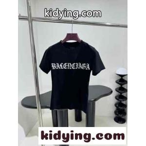 GOTHIC TYPE SHRUNK 半袖Tシャツ バレンシアガ コピー Tシャツ コピー ブラックkid26SHDCau