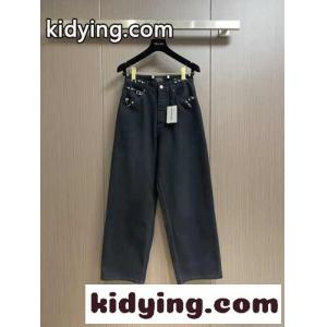 大人気 ユニセックス PIERCED BAGGY パンツ バレンシアガ コピーブランド ジーンズ コピー デニムパンツkid26Or85jy