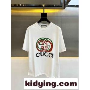 シンプル 合わせやすい グッチ コピーブランド Tシャツ コピー  半袖Tシャツ ホワイトkid26O5zGTj