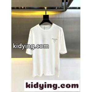 ベーシック カジュアル 快適 半袖Tシャツ プラダ コピー Tシャツ コピー ホワイトkid26HXbi8j