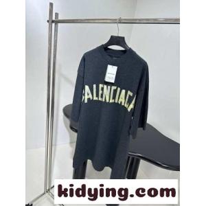 人気 カジュアル TAPE TYPE Tシャツ バレンシアガ コピーブランド Tシャツ コピー ダークグレーkid260PT9vu