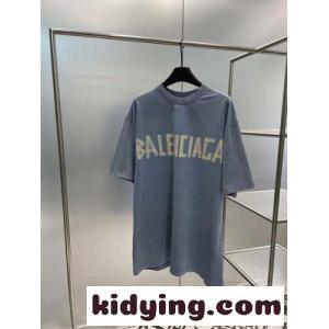 人気 カジュアル TAPE TYPE Tシャツ バレンシアガ コピーブランド Tシャツ コピー ライトブルーkid26TXPXDC
