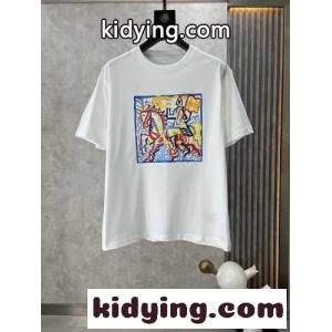 定番 カジュアル 合わせやすい 半袖Tシャツ エルメス ブランド コピー Tシャツ コピー ホワイトkid26WPXnKf