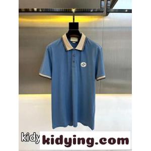ベーシック エレガント 半袖 ポロシャツ グッチ ブランド コピー Tシャツ コピー ブルーkid26Tr8Tvq