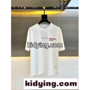 ベーシック プリント クルーネック グッチ スーパーコピー Tシャツ コピー コットン ホワイトkid26ba8Tri