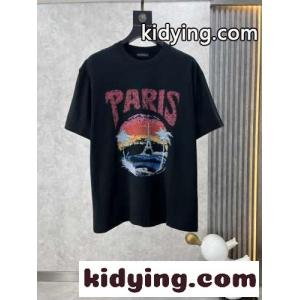 PARIS TROPICAL 半袖Tシャツ バレンシアガ コピー Tシャツ コピー ブラックkid26GjO99r