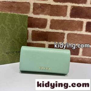 ロゴ入り コンチネンタルウォレット グッチ ブランド コピー 財布 コピー 772638 グリーンkid268veGvy