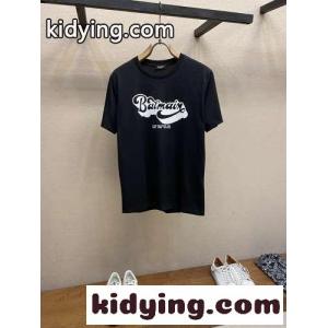 バルマン スーパーコピー Tシャツ コピー シンプル ロゴ入り クルーネック 半袖Tシャツ ブラックkid26z8TLjC