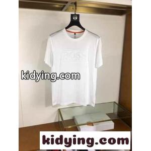 エンボスロゴ シルケットコットン 半袖Tシャツ ヒューゴ・ボス Tシャツ コピー ホワイトkid26K9vqmC
