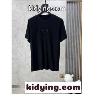 シンプル ロゴ入り バルマン スーパーコピー Tシャツ コピー クルーネック 半袖Tシャツ ブラックkid26KTPTDi