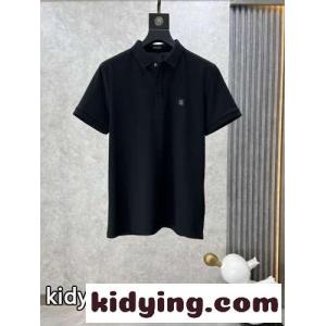 エルメネジルド・ゼニア Tシャツ コピー カジュアル 定番 半袖 ポロシャツ ブラックkid26SnGv0r