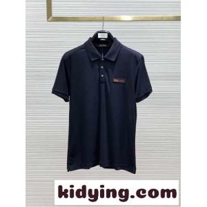 カジュアル コットン 半袖 ポロシャツ エルメネジルド・ゼニア Tシャツ コピー ネイビーkid26ie0zOD