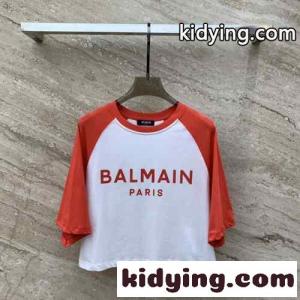 バルマン コピーブランド Tシャツ コピー カジュアル ロゴプリント コットン 半袖Tシャツkid26THTzum