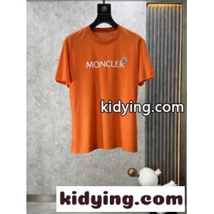 モンクレール ブランド コピー Tシャツ コピー 定番 カジュアル ロゴ入り 半袖Tシャツ オレンジkid26me0PPD