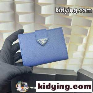 定番 人気 コンパクト 二つ折り財布 プラダ コピーブランド 財布 コピー ブルーkid26ji4X5D