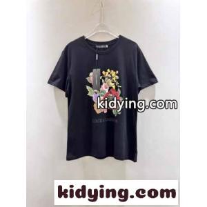 カジュアル おしゃれ プリント 半袖Tシャツ ドルチェ&ガッバーナ スーパーコピー Tシャツ コピー ブラックkid26m4jy4r