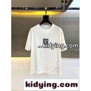 ベーシック ジバンシィ スーパーコピー Tシャツ 偽物 ロゴ クルーネック コットン 半袖Tシャツ ホワイトkid2645Dy0r