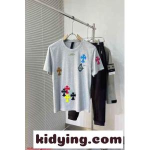 マルチ クロスパッチ クルーネック 半袖Tシャツ クロムハーツ コピー Tシャツ 偽物kid26eeyW5r