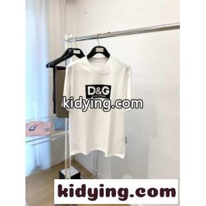 シンプル ドルチェ&ガッバーナ コピー Tシャツ コピー ロゴ入り クルーネック 半袖Tシャツ ホワイトkid26qqG9Lr