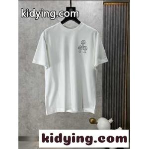 カジュアル クロムハーツ ブランド コピー Tシャツ 偽物 クルーネック 半袖Tシャツ ホワイトkid26XrW1nq