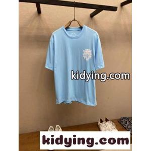 カジュアル プリント クロムハーツ ブランド コピー Tシャツ 偽物 クルーネック 半袖Tシャツkid26vu0vyy