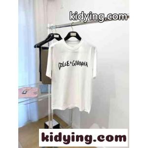 シンプル ロゴ入り ドルチェ&ガッバーナ ブランド コピー Tシャツ コピー クルーネック 半袖Tシャツ ホワイトkid26vSn0rm