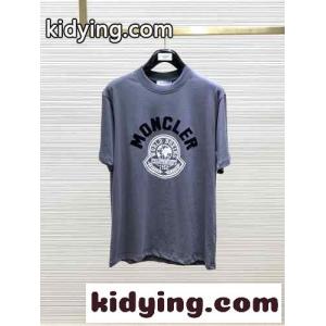 カジュアル ロゴ クルーネック 半袖Tシャツ モンクレール コピーブランド Tシャツ コピー グレーkid265fCeSj