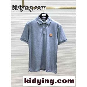 カジュアル 快適 コットンピケ 半袖 ポロシャツ モンクレール コピーブランド Tシャツ コピー グレーkid26HviiGn