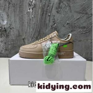 大人気 OFF-white ブランド コピー X Air Force 1 オフホワイト ブランド コピー スニーカー コピー ベージュkid26LrCyWj