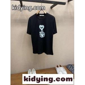 ジバンシィ コピー Tシャツ 偽物 Love プリント クルーネック コットン 半袖Tシャツ ブラックkid265fi81j