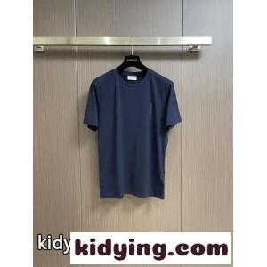 シンプル 定番 モンクレール コピー Tシャツ コピー ロゴ入り 半袖Tシャツ ネイビーkid260TLTbq