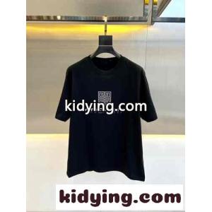 ベーシック ジバンシィ コピー Tシャツ 偽物 ロゴ クルーネック コットン 半袖Tシャツ ブラックkid26m85nCC