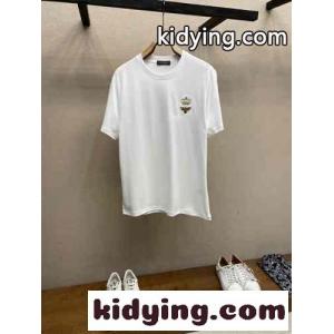 ドルチェ&ガッバーナ コピー Tシャツ コピー カジュアル ゆったり 刺繍入り 半袖Tシャツ ホワイトkid26O1bm4b