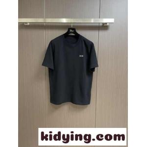 クリスチャン・ディオール スーパーコピー Tシャツ コピー シンプル ロゴ入り 半袖Tシャツ ブラックkid26y4vmym