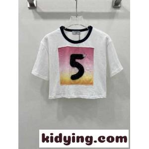 トレンド クロップド 半袖Tシャツ シャネル コピー Tシャツ 偽物 レディースkid268jWvai