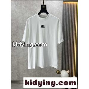 シャネル コピー Tシャツ 偽物 シンプル クルーネック コットン 長袖Tシャツ ホワイトkid26De4nqi