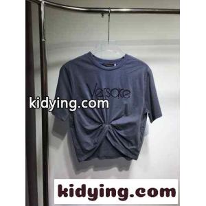 セーフティー ピン ロゴ 半袖Tシャツ ヴェルサーチ コピーェ Tシャツ コピー グレーkid26T5r4Lr