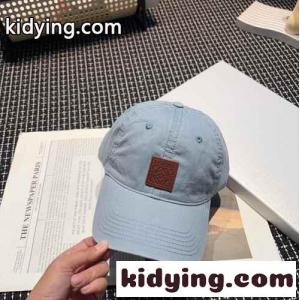 シンプル 合わせやすい ロエベ コピー キャップ コピー ロゴパッチ 帽子 ライトブルーkid26OvGDKz