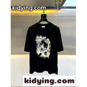 クリスチャン・ディオール コピー Tシャツ コピー カジュアル プリント ブラックkid26T1PDGn
