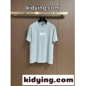 シンプル ロゴ入り クリスチャン・ディオール コピーブランド Tシャツ コピー 半袖Tシャツkid26PTHT5D