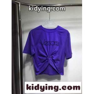 セーフティー ピン ロゴ 半袖Tシャツ ヴェルサーチ コピーェ Tシャツ コピー ブルーkid26fqO1Tb