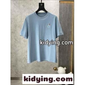 ベーシック カジュアル コットン 半袖Tシャツ ロエベ ブランド コピー Tシャツ コピー ユニセックス ブルーkid26mGDGXr